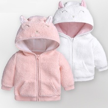 Baby Girls Boys Jackets Winter Autumn Outwear Lamb Velvet Garment Lovely 3D Hooded Coat For Baby Kids Clothes Clothing 2024 - buy cheap