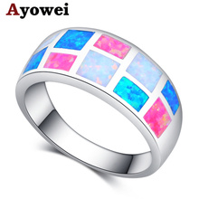 Ayowei anel de proteína de fogo colorido, anel da moda design simples para presente de festa feminino exclusivo or926a 2024 - compre barato
