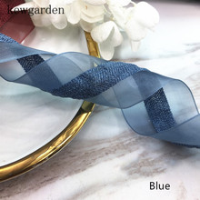 Kewgarden DIY Hairbow Brooch Earring Accessories Satin Riband 25 40mm 1" 1.5" Cotton Sandwich Voile Ribbon Handmade Tape 5Meters 2024 - buy cheap