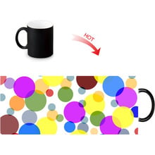 Polka Dot Ceramic Mug Heat Sensitive Color Changing Mugs Amazing Drinking Coffee Cup Great Gifts 2024 - buy cheap