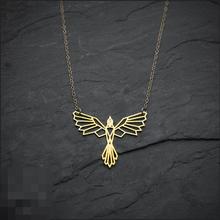 Wholesale origami phoenix necklace bird pendant -12Pcs/lot 2024 - buy cheap