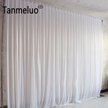 4x4M Ice silk fabric drapes panels hanging party backdrop curtains wedding decoration drape events background cloth for stage 2024 - buy cheap