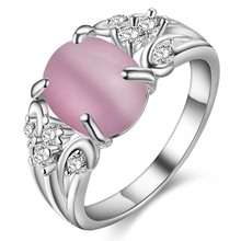 Hainon новые винтажные серебряные кольца розового голубого зеленого опала Ювелирные изделия для женщин уникальный стиль обручальные кольца распределение 2024 - купить недорого