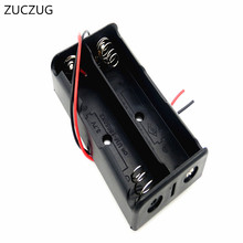 ZUCZUG-caja de almacenamiento de batería, soporte de plástico con Cable de plomo de 6 pulgadas para soldadura de Batería 2 x AA 1,5 V, color negro, venta al por mayor 2024 - compra barato
