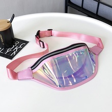 Holographic Fanny Pack Laser Transparent PVC Waist Bag Women Hologram Bum Belt Bag Waistband Banana Bag Fashion Hip Chest Bag 2024 - buy cheap