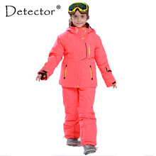 Detector Girl Winter Windproof Ski Jackets + Pants Outdoor Children Clothing Set Kids Snow Sets Warm Skiing Suit For Boys Girls 2024 - buy cheap