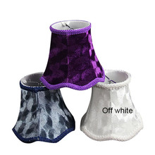Lustre clássico em flanela cor azul roxo branco 13cm abajur, lâmpada de parede estilo europeu, com clipe