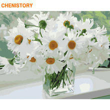 CHENISTORY-Cuadro de flores para decoración del hogar, pintura acrílica por números, cuadro de arte moderno para pared, pintado a mano 2024 - compra barato