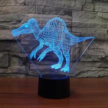 Humpback-lâmpada de mesa 3d, para quarto, dinossauro, presente de aniversário, luz led, decoração por atacado de fábrica, lâmpada de mesa 2024 - compre barato