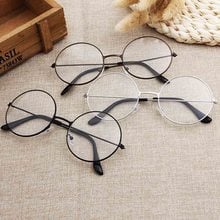 Retro Round Flat Glasses Photography Props Metal Eyeglass Frame Spectacles Eyeglasses New Color Arrival Dropship 2024 - buy cheap