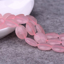 Natural Oval Light Pink Rose Quartzs Beads For Jewelry Making Beads Bracelets For Women 15'' Needlework DIY Beads Bracelets 2024 - buy cheap