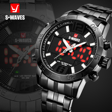 SWAVES Watch Men Top Brand Luxury Digital Analog Sport Wristwatch Military Stainless Steel Male Clock Relogio Masculino SW2055S 2024 - buy cheap