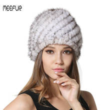Lovely Womens 100% Real Mink Fur Hats Ladies Natural Mink Fur Caps Winter Casual Beanie Headwear with Knitting Liner LX00639 2024 - buy cheap