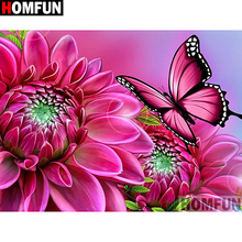 HOMFUN Full Square/Round Drill 5D DIY Diamond Painting "Flower butterfly" Embroidery Cross Stitch 5D Home Decor A07075 2024 - buy cheap