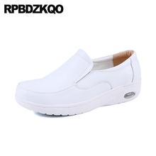 Muffin-zapatos de maternidad para mujer, calzado con plataforma y suela gruesa, punta redonda, Creepers 2021, color blanco, barato, China 2024 - compra barato