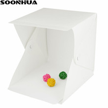 Soonhua-kit caixa de iluminação dobrável portátil para fotografia, softbox, luz led, tenda para celular, câmera dslr, fundo de foto 2024 - compre barato