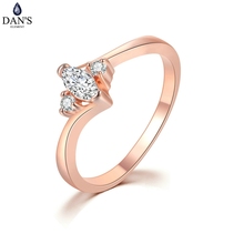 DAN'S ELEMENT Rings For Women Multicolor Optional Simple Oval AAA+ Cubic Zircinia Wedding Gift Fashion Jewelry DER798 2024 - buy cheap
