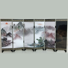 Mini Room Divider Folding Screen 6 Panel Printed Canvas Tabletop Oriental Asian View Home Decoration Gift Wedding Decoration 2024 - buy cheap