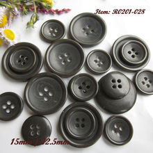 144 pçs 22.5mm/15mm 4 buracos preto borda fina tigela padrão terno botões masculino terno botões homens costura material atacado 2024 - compre barato
