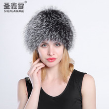 Free shipping 2017 women fox / raccoon / fox fur hat cap for autumn winter warm knitted women fox fur hat 2024 - buy cheap