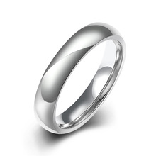 Hainon серебряный цвет золотой цвет для женщин 316L нержавеющая сталь 4 мм Черный цвет кольца на палец ювелирные изделия круглое мужское обручальное кольцо 2024 - купить недорого