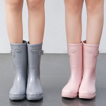 2018 new Platform Rain Boots Ladies Rubber Ankle Boots Low Heels Women Boots Slip On Flats Shoes Woman Plus Size 36-40 2024 - buy cheap