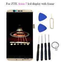 With frame AMOLED lcd for ZTE Axon 7 A2017 lcd display Snapdragon 820 digitizer Assembly replacement parts Axon 7 A2017u lcd 2024 - buy cheap