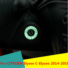 Светящееся кольцо для ключей зажигания для CITROEN Elysee C-Elysee 2014-18, декоративная наклейка для автомобильного стайлинга, Защитная Наклейка для переключателя зажигания 2024 - купить недорого