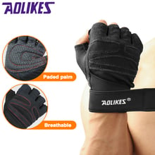 1 Pair Sports Fitness Honey Comb Anti Skid Gloves Breathable Back Weight Lifting Training Palm Gym Handwear Hand Protector Men 2024 - buy cheap