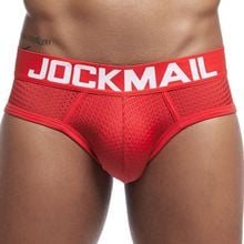 JOCKMAIL-bikini de malla para hombre, ropa interior Sexy Gay, calzoncillos de cuerda, bragas lisas 2024 - compra barato