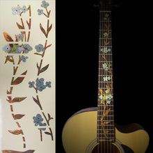 Guitar Inlay Sticker Flower and Bird for Electric Acoustic Fretboard Markers Decal Guitarra 2024 - buy cheap