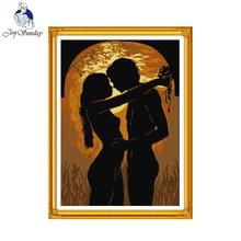 Joy Sunday The Young Couple In The Moonlight Counted Cross Stitch  Cross Stitch DIY Cross Stitch Kits For Embroidery Needlework 2024 - buy cheap