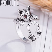 Fashion Silver Color Jewelry Large Cat Rings for Women Open Finger Engagement Rings 2024 - buy cheap