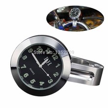 Universal 7/8" To 1-1/4" Motorcycle  Handlebar Bar Mount Clock Handle Alloy Chrome Luminous Glow Watch Clock for Cruiser 2024 - купить недорого
