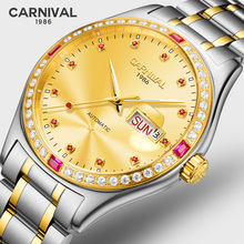Luxury Business Automatic Watch Men CARNIVAL High end Mechanical Watch MIYOTA Calendar Week Sapphire Luminous Montre homme 2019 2022 - buy cheap