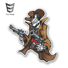 EARLFAMILY 13cm x 10cm Car Sticker Cowboy Skull Vinyl Decal Laptop Travel Luggage Graphics Cartoon Car Styling Accessories 2024 - buy cheap