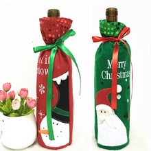 2016 Hot Newest Non-woven Fabrics Wine Bottle Bag Non-woven Santa Claus Snowman Christmas Gifts Decorations for Home 2024 - buy cheap