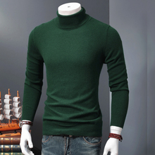 Мужской свитер и пуловеры, трикотажные джемперы из кашемира и шерсти, водолазка 9 цветов, Мужская стандартная одежда, топы 2024 - купить недорого
