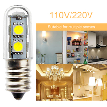 Лампа для холодильника 110/220 в 5050 SMD 1 Вт, компактная мини-лампа E14, маленькая отвертка, светодиодная энергосберегающая лампа для швейной машины, лампа для вытяжки 2024 - купить недорого