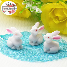 10pcs Resin small rabbit animal flat back Cabochon Art Supply Decoration Charm Craft DIY 14mm 2024 - buy cheap
