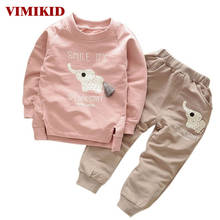 Kids Clothes Autumn/Winter Baby Boys Girls Cartoon Elephant Cotton Set Child T-Shirt+Pants Suit Children Clothing Sets k1 2024 - buy cheap