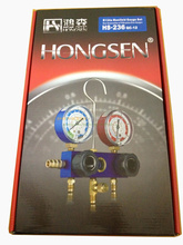 HS-236 Automobile R134A Refrigeration Charging Aluminum Body Manifold Gauge Set  With Quick Adaptor and Hose 2024 - buy cheap