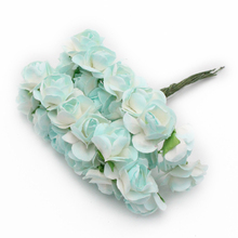 Ramo de flores artificiales para boda, ramo de rosas de papel de Mora, tallo de alambre, 36 unids/lote, A0101 2024 - compra barato