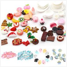 Bonecas em miniatura de natal 2020, bonecas em miniatura para brincar como comida, bolo e rosquinha, acessórios de joias diy com 10 peças 2024 - compre barato
