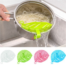 Leaf Shape Clip Type Cleaning Rice Washing Sieve Drainer Device Strainer Cooking Tools Debris Filter Kitchen Gadget Utility 2024 - buy cheap