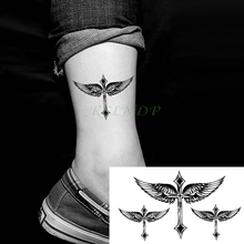 Waterproof Temporary Tattoo Stickers Cross Angel Wing Fake Tatto Flash Tatoo Tatouage Neck Hand Back Foot for Girl Women Men Kid 2024 - buy cheap