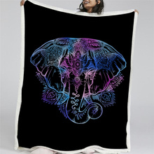 Мягкое Фланелевое Флисовое одеяло с имитацией мандалы, лотоса 2024 - купить недорого