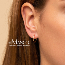 e-Manco 15mm Gold Color Hoop Earring for women Simple Stainless Steel Earring Circle Ear Rings fashion Jewelry 2024 - buy cheap