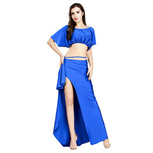 2019 Sexy Belly Dance Long Skirt Top Set Women oriental Belly Indian eastern baladi costume 2pcs Blouse+Long Skirt Dress 2024 - buy cheap