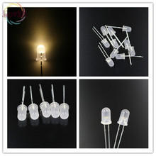 1000pcs 5MM Diffused Warm-White LED Round Top Urtal Bright Bulb Light 5MM Emitting Diodes Electronic Components Wholesale Retail 2024 - buy cheap